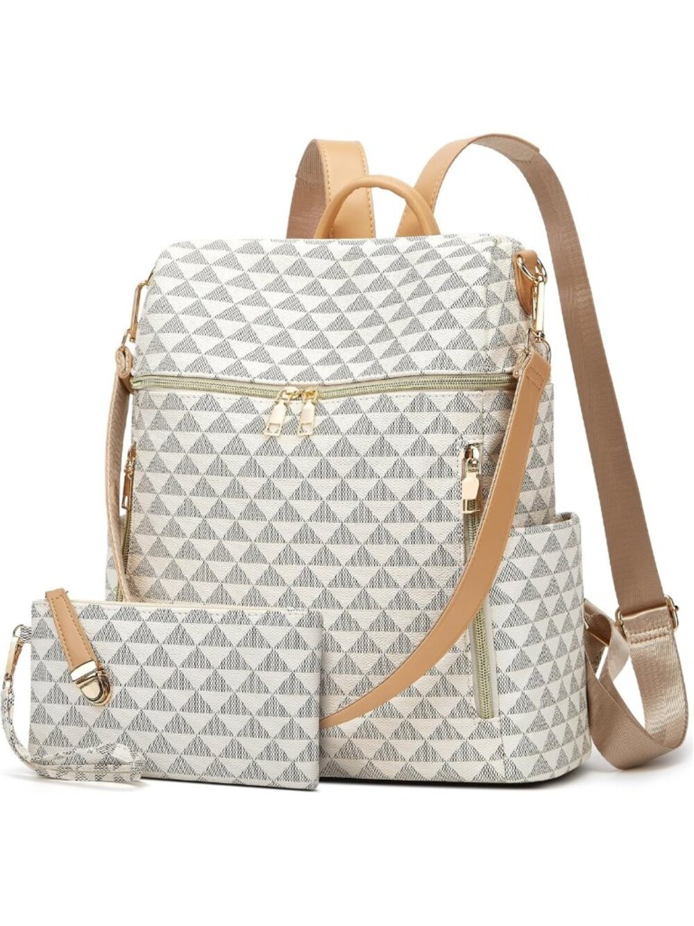 Stylish PU Leather Backpack Purse for Women - Casual Daily Travel Bag